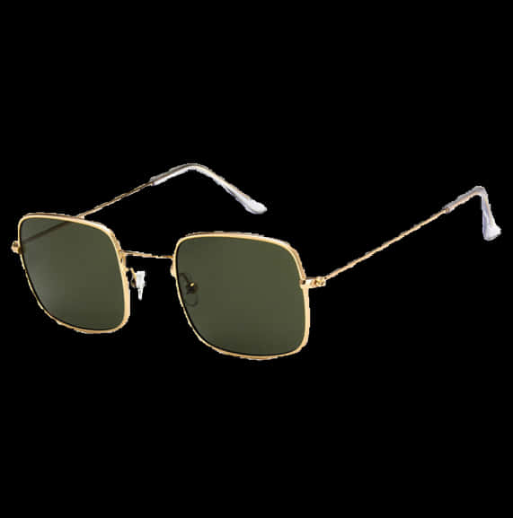 Gold Frame Aviator Sunglasses