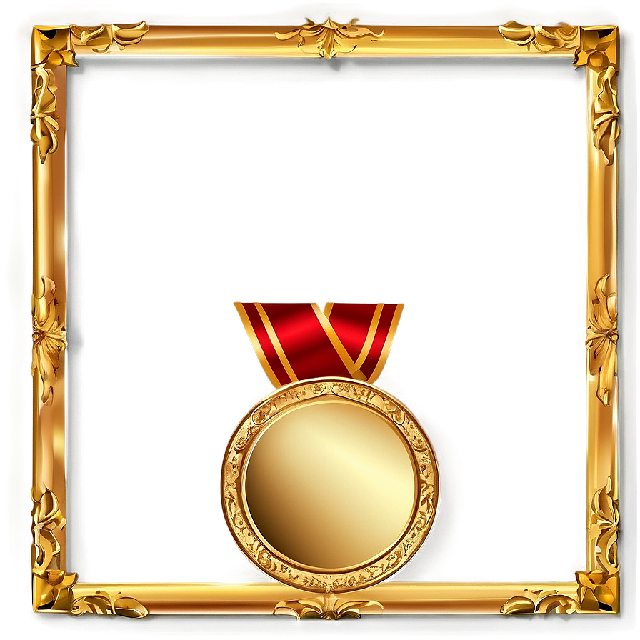 Gold Frame For Certificate Png 05042024