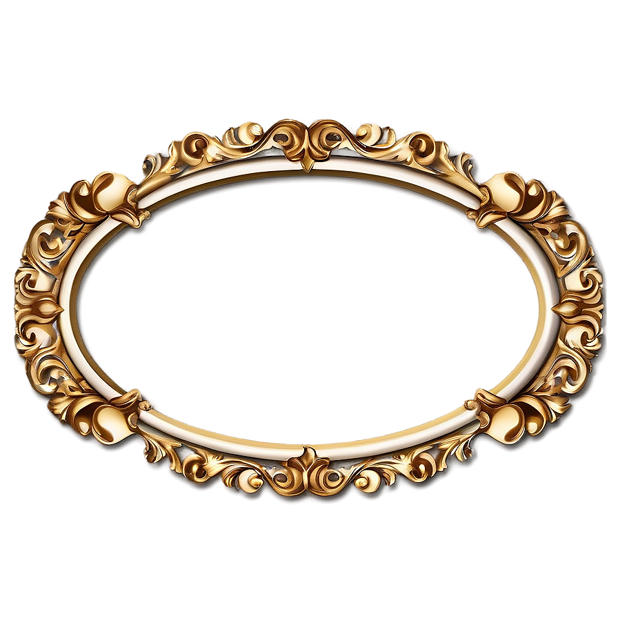 Gold Frame Oval Png Xeb