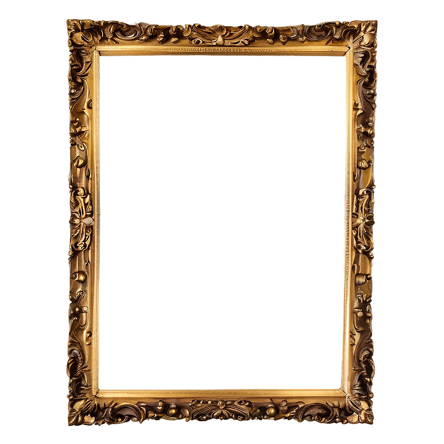 Gold Frame Portrait Png 05042024