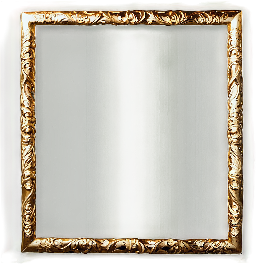 Gold Frame With Glass Png 05042024