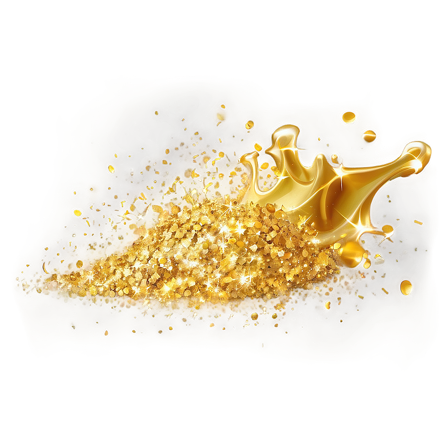 Gold Glitter Blast Png Flo34