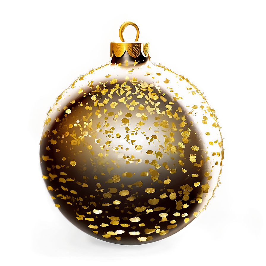 Gold Glitter Christmas Tree Bauble Png 98