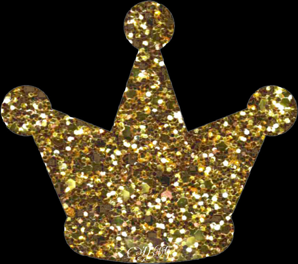 Gold Glitter Crown Graphic