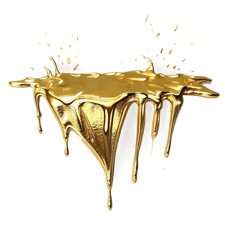 Gold Glitter Drip For Artwork Png Lun