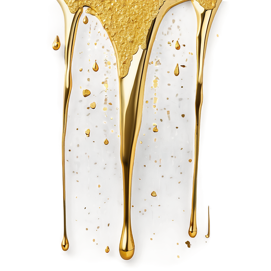 Gold Glitter Drip For Diy Png 06282024