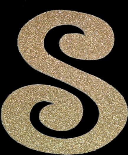 Gold Glitter Letter S