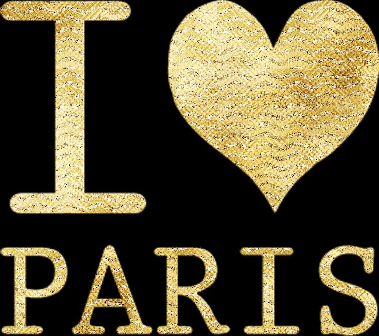 Gold Glitter Love Paris