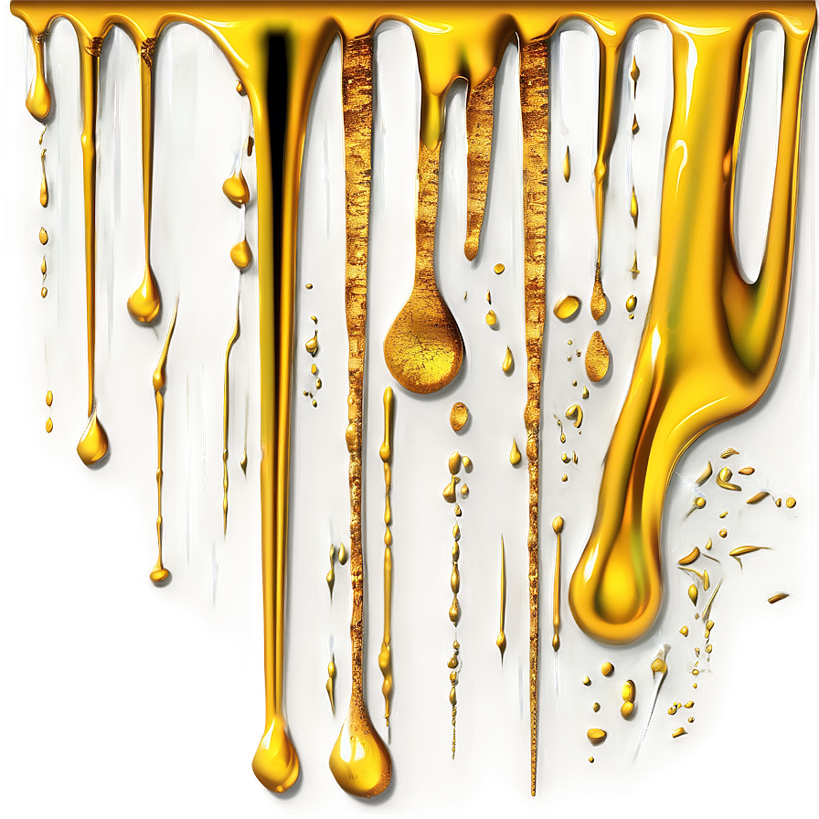 Gold Glitter Paint Drip Png Nen5