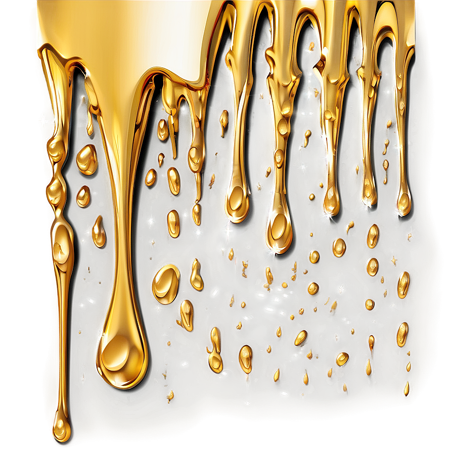 Gold Glitter Paint Drip Png Poy