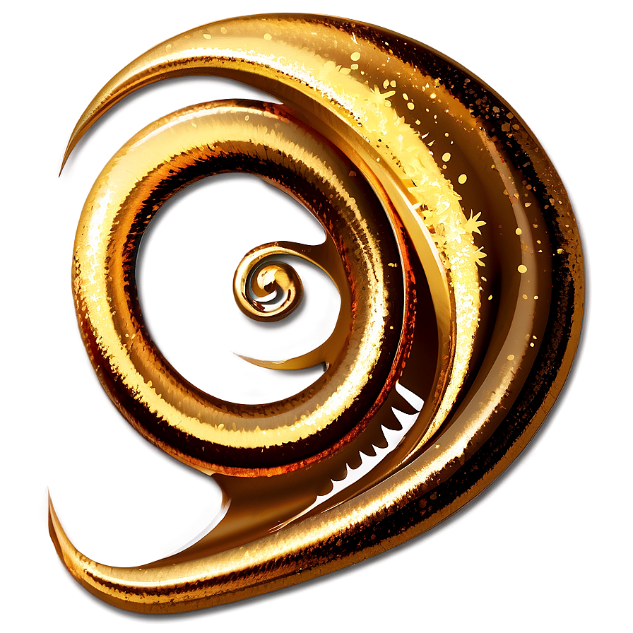 Gold Glitter Swirl Png 05232024