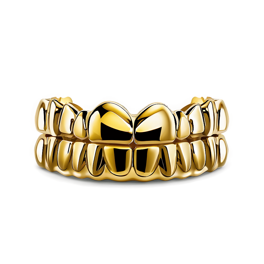 Gold Grillz As A Gift Idea Png 06282024