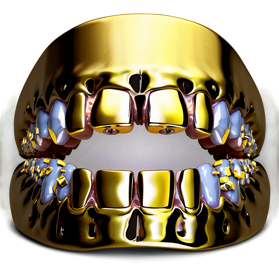 Gold Grillz For Teeth Png Hco64