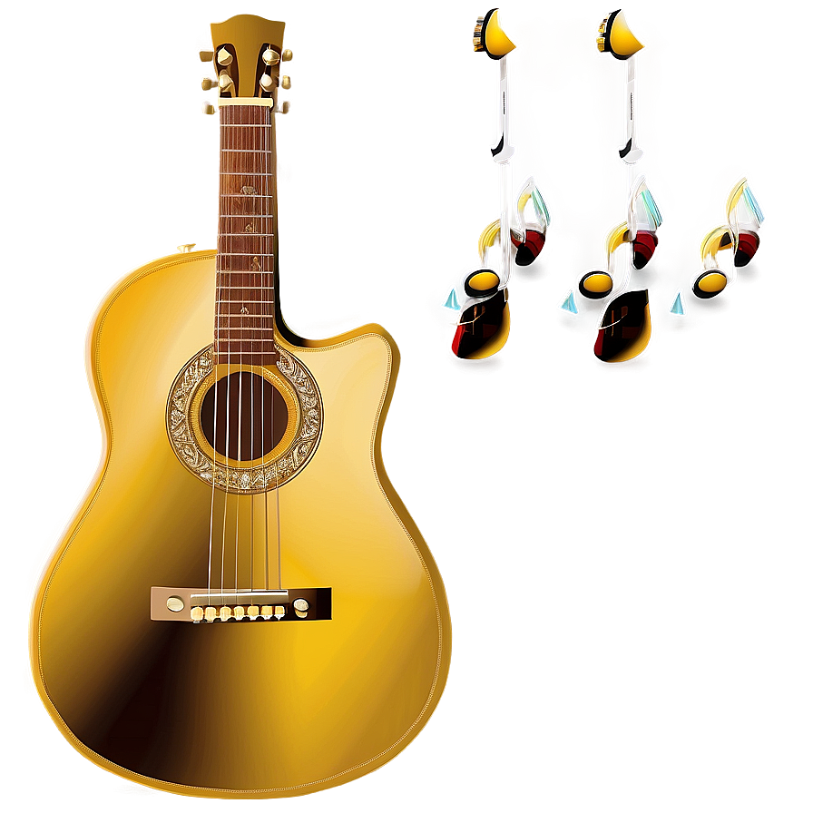 Gold Guitar Strings Png 58