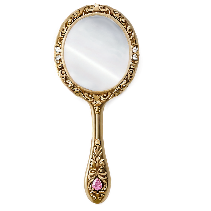 Gold Hand Mirror Png Nmh