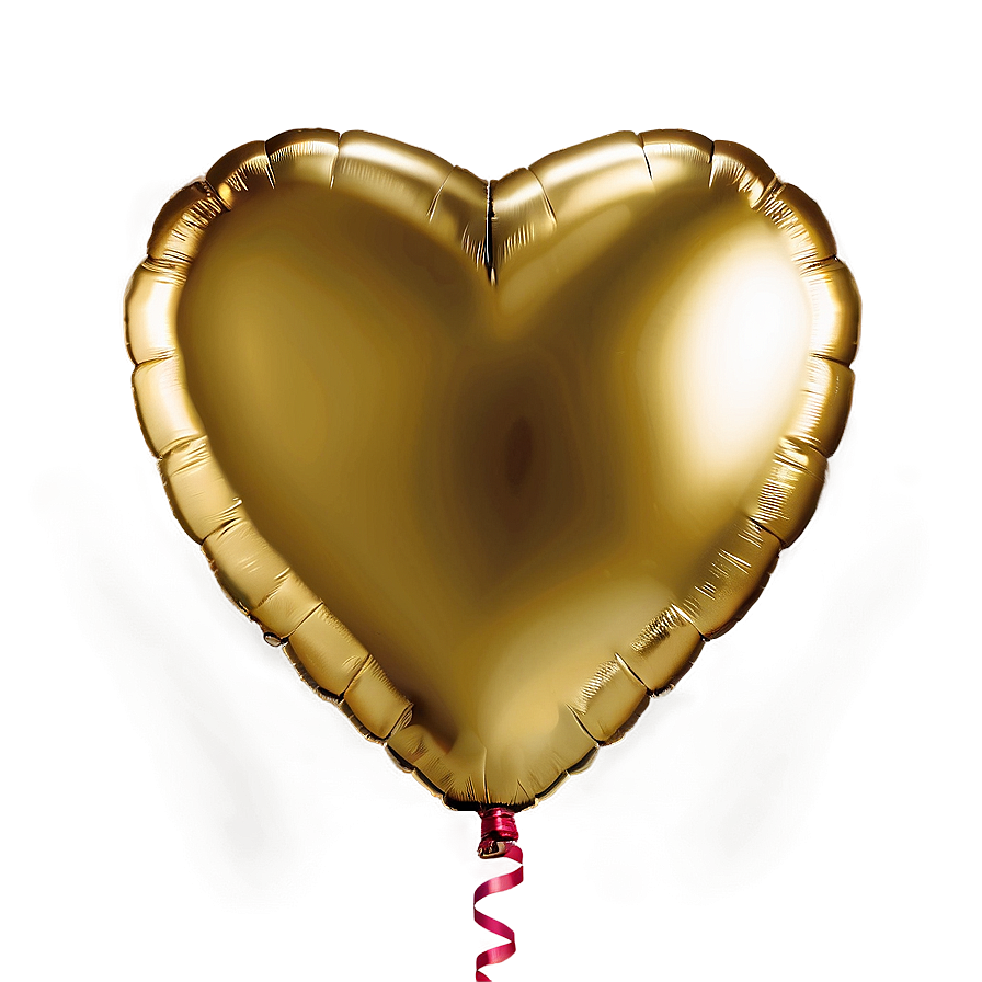 Gold Heart Balloon Png Gkj55