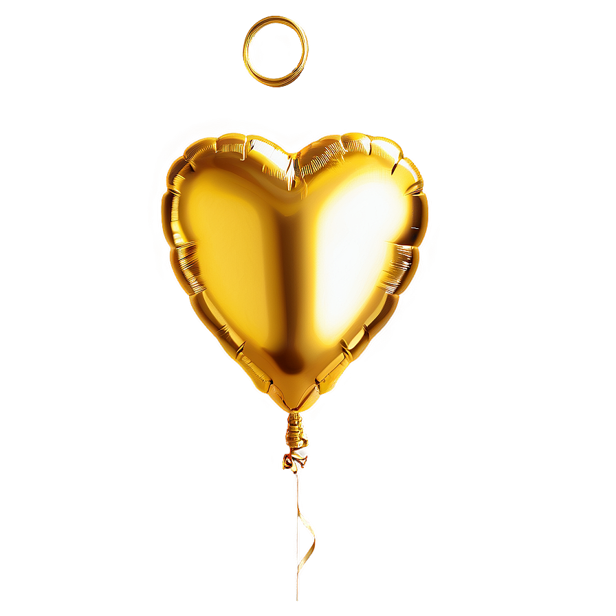 Gold Heart Balloon Png Ngw