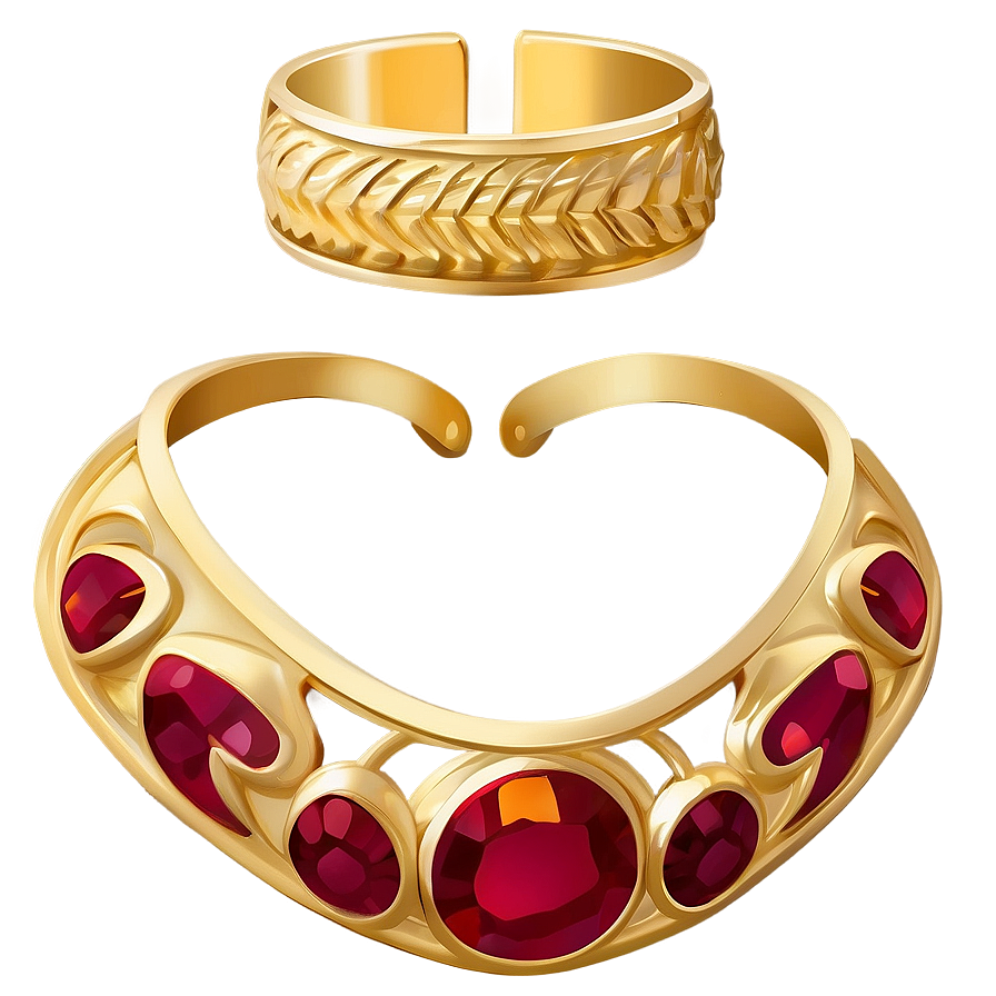 Gold Jewelry Collection Png 05032024