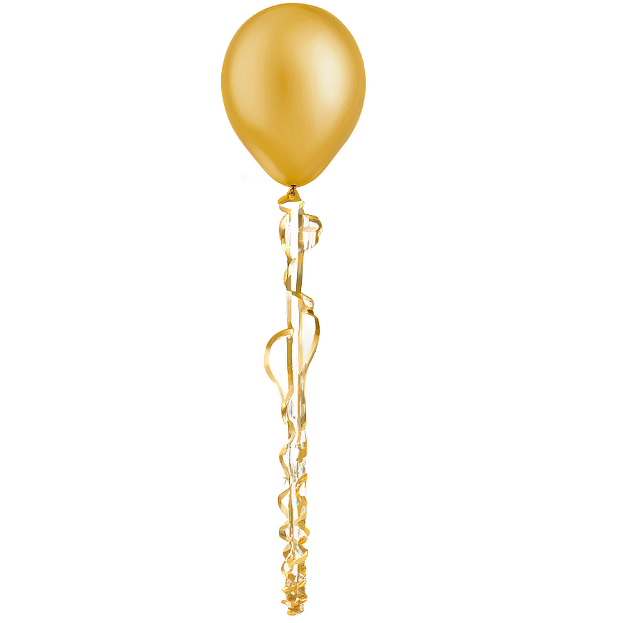 Gold Latex Balloon Png Vab