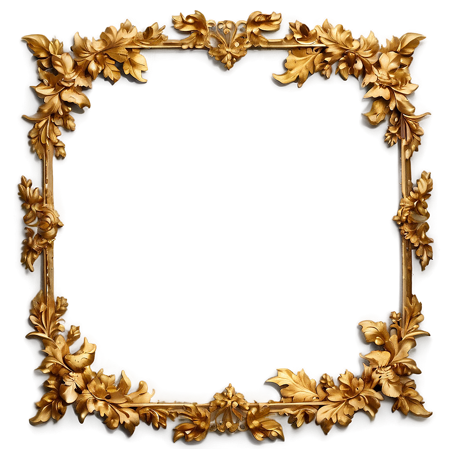 Gold Leaf Frame Png 05042024