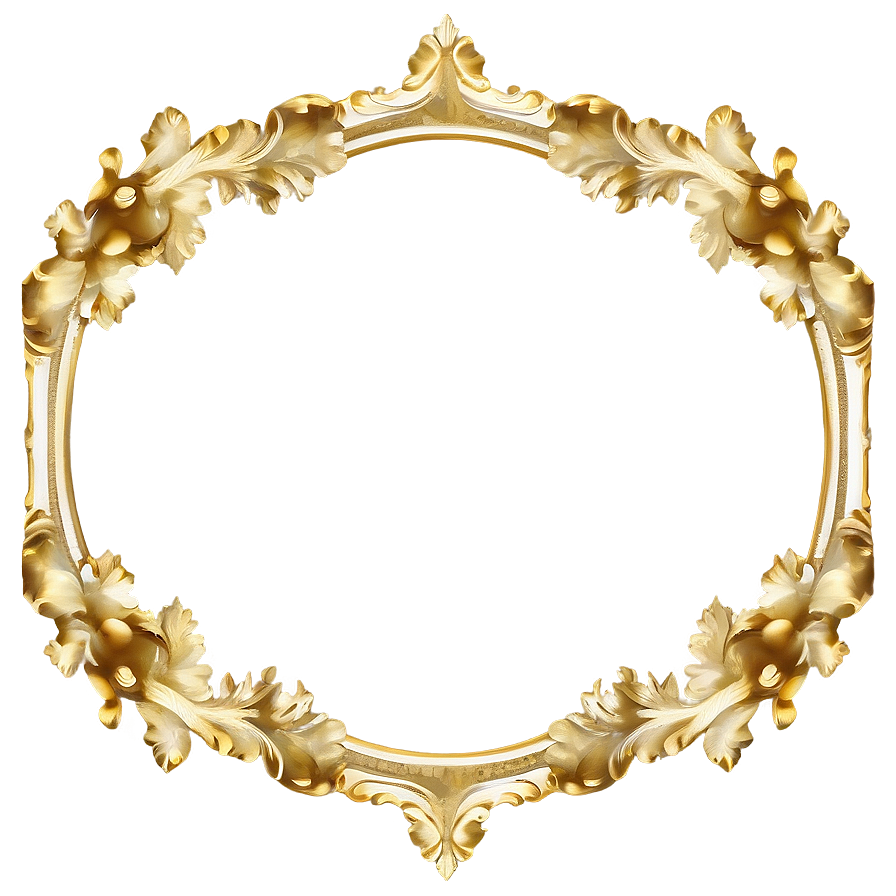 Gold Leaf Frame Png Xej