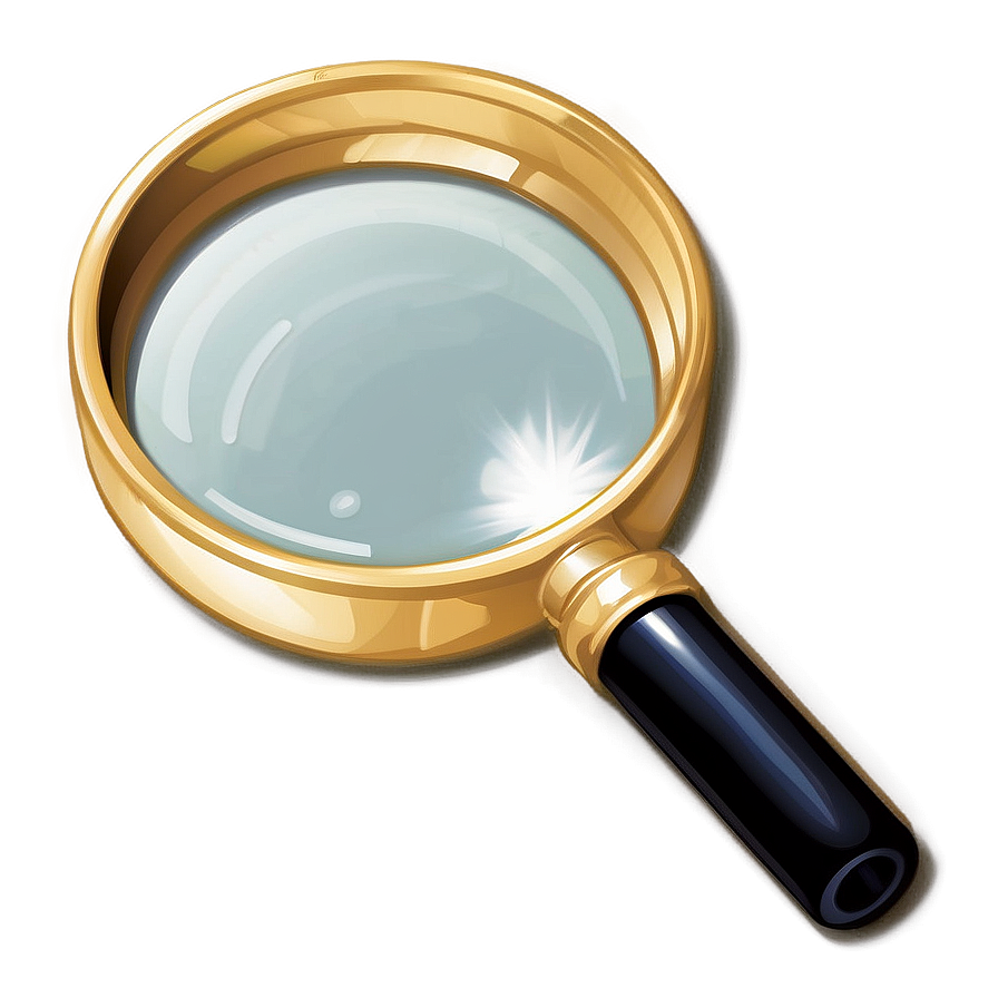 Gold Magnifying Glass Png Sep19