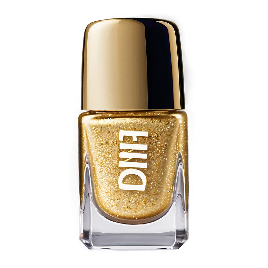 Gold Nail Polish Bottle Png 06292024