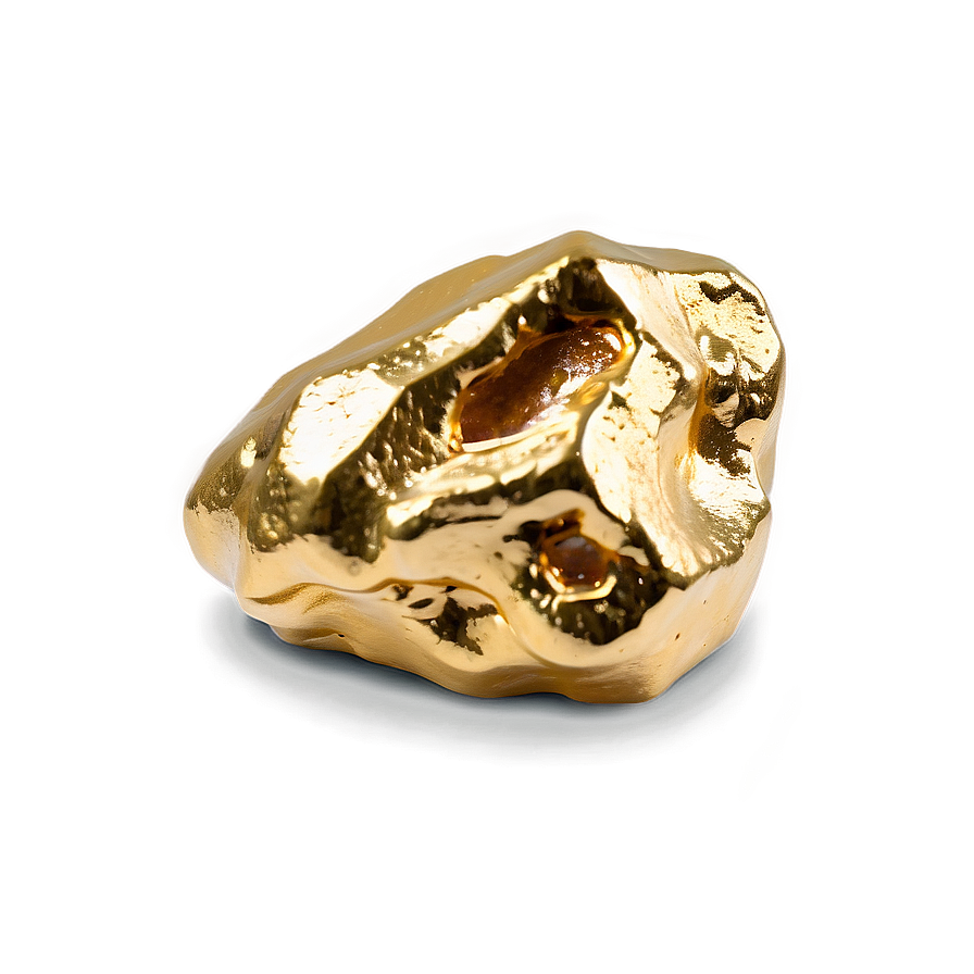 Gold Nugget On White Png 06132024