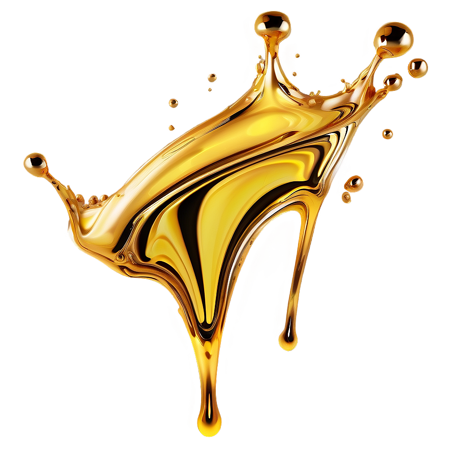 Gold Oil Splash Png 06282024