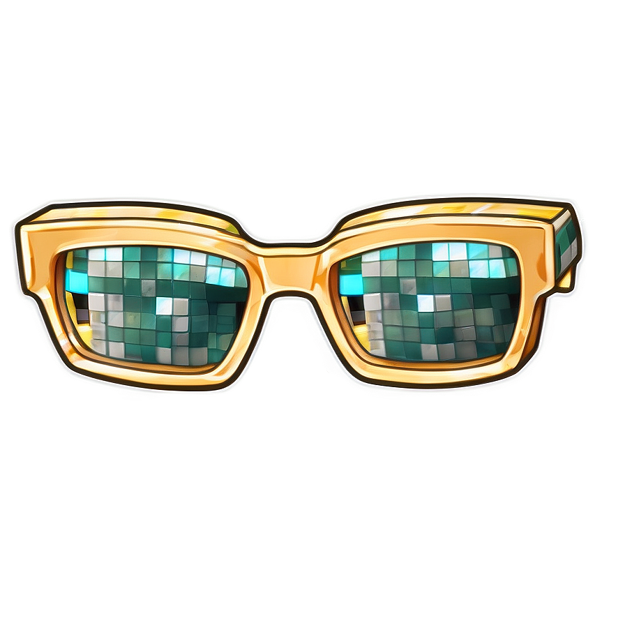 Gold Ore Minecraft Glasses Png Bix36