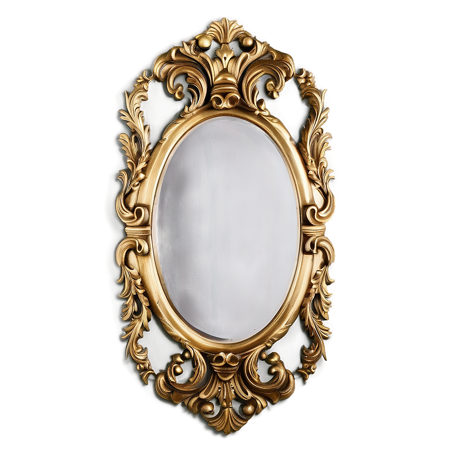 Gold Ornate Mirror Png 05032024