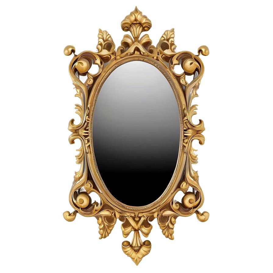 Gold Ornate Mirror Png 23