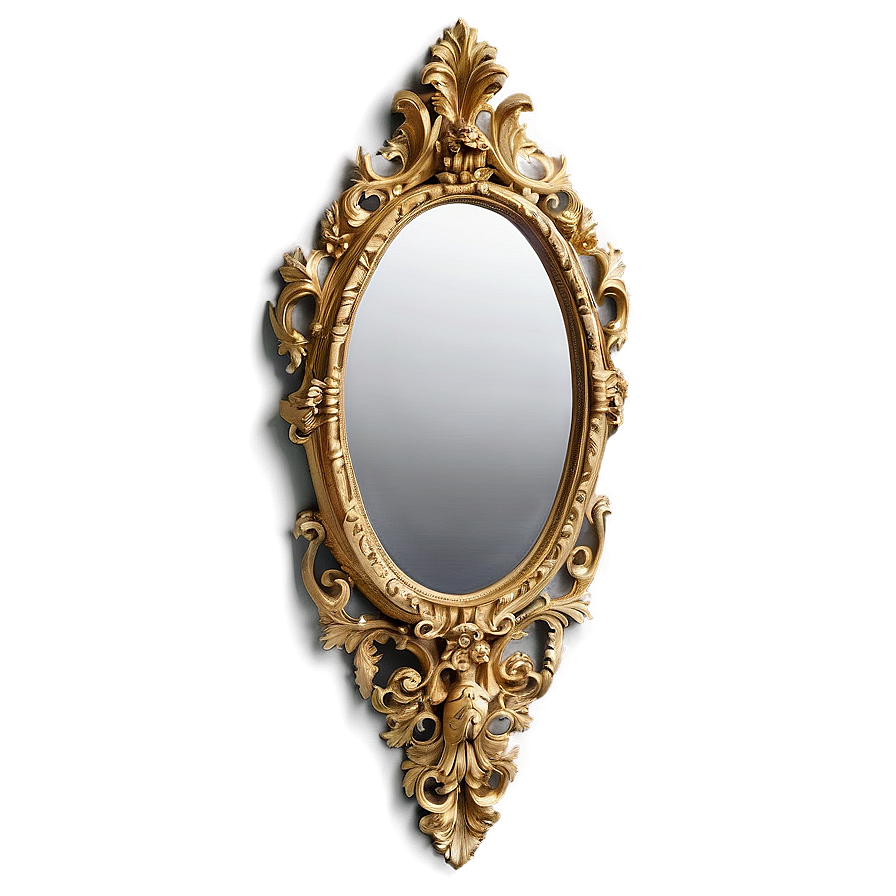 Gold Ornate Mirror Png Oaj7