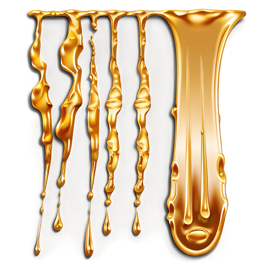 Gold Paint Drip Luxury Png 52