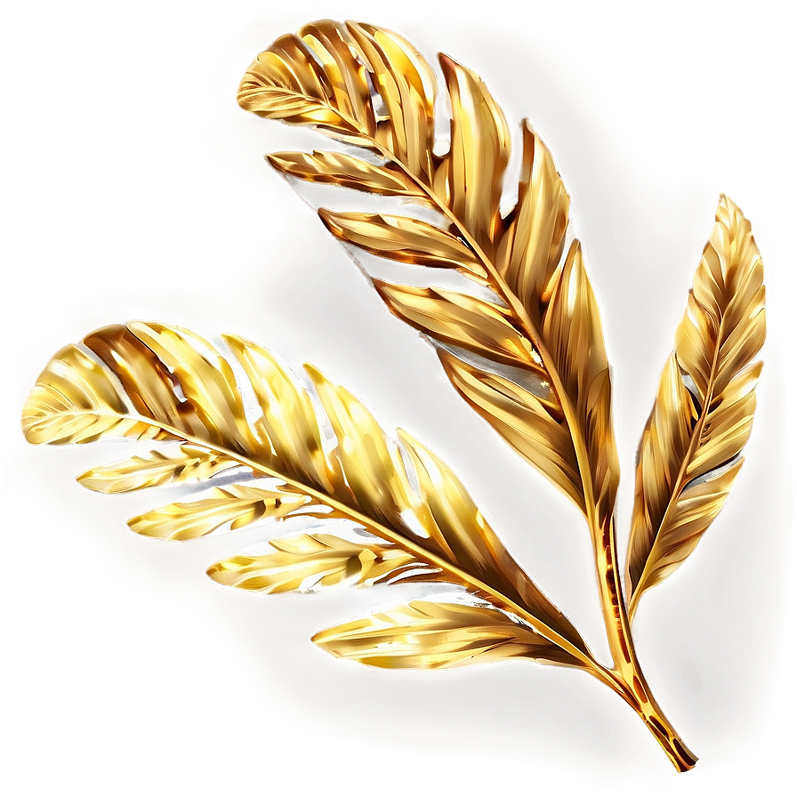 Gold Palm Leaves Png Htn