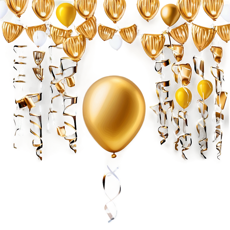 Gold Party Balloon Png Kpr34