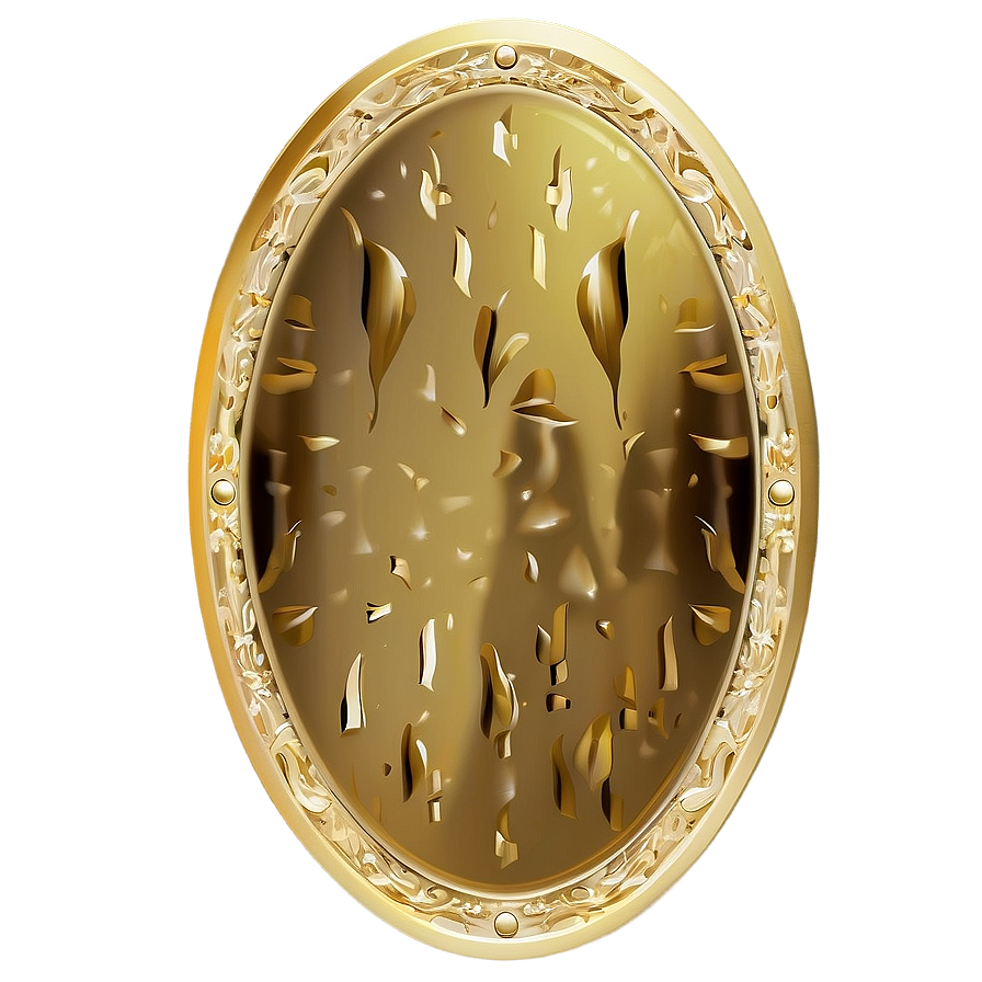 Gold Plate For Decoration Png Seq