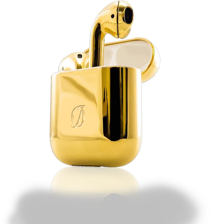 Gold Plated Airpodswith Case