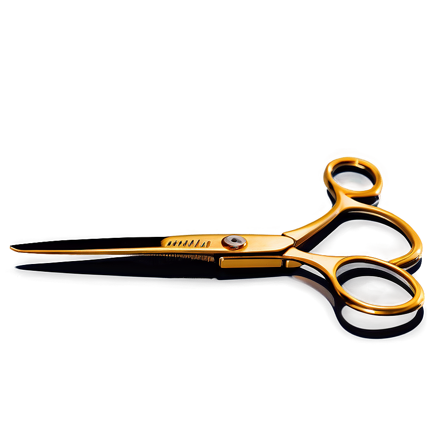 Gold-plated Hairdressing Scissors Png 51