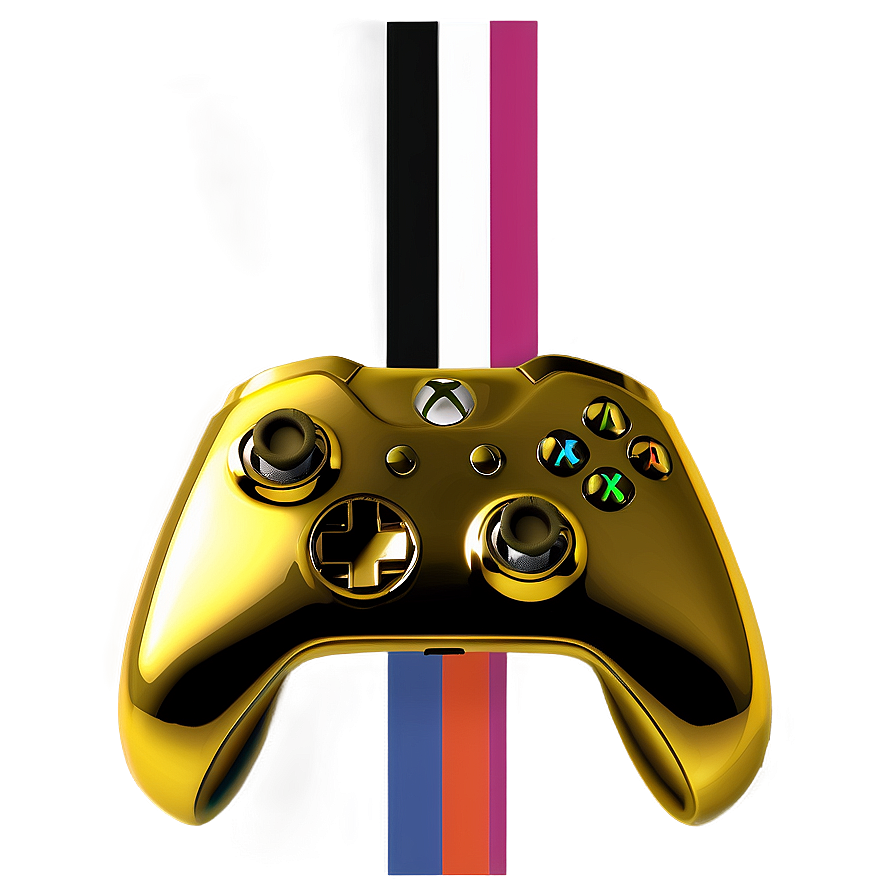 Gold Plated Xbox Controller Png 05252024