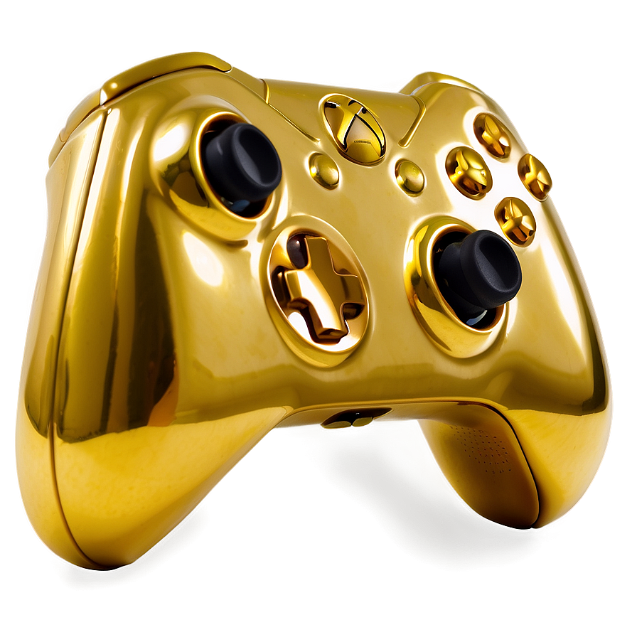 Gold Plated Xbox Controller Png 05252024