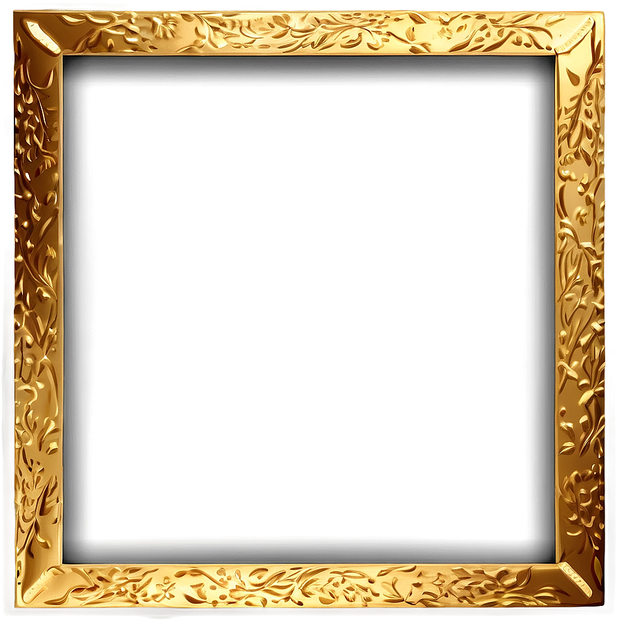 Gold Rectangle For Invitation Png Nvh