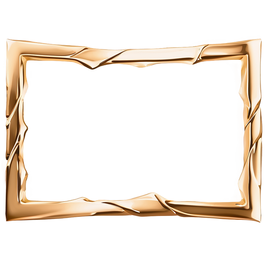 Gold Rectangle For Invitation Png Pui27