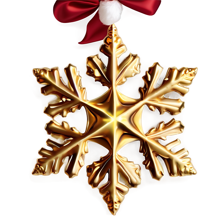 Gold Snowflake Christmas Ornament Png Iuq59