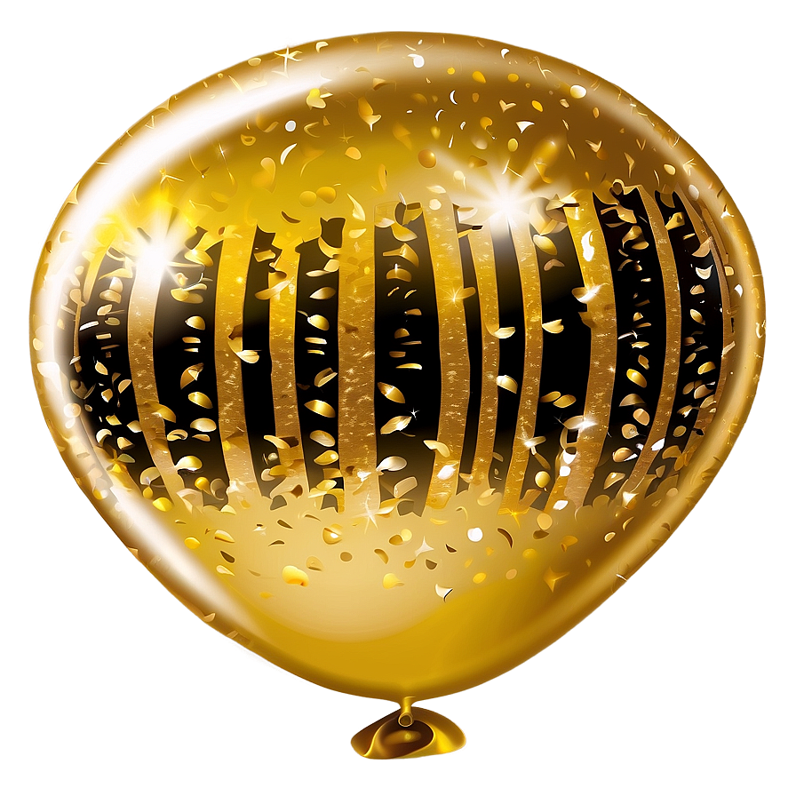 Gold Sparkle Balloon Png 06122024