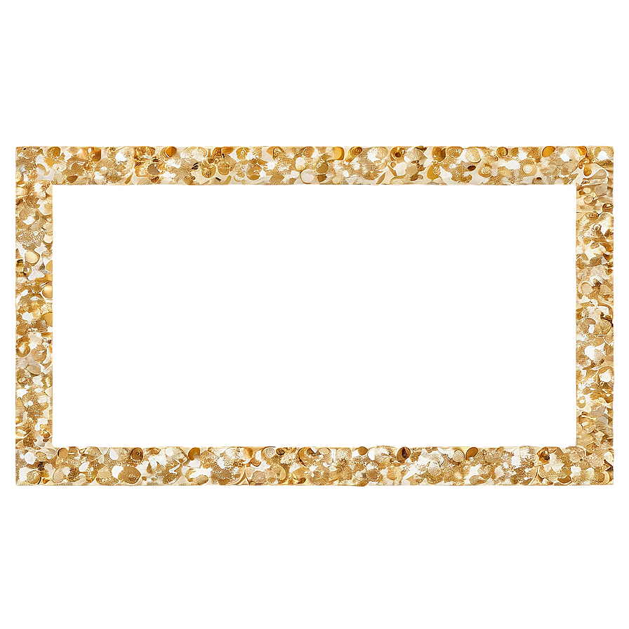 Gold Sparkle Border Frame Png 3