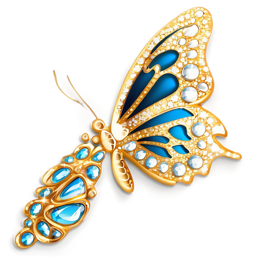 Gold Sparkle Butterfly Png Ahb99