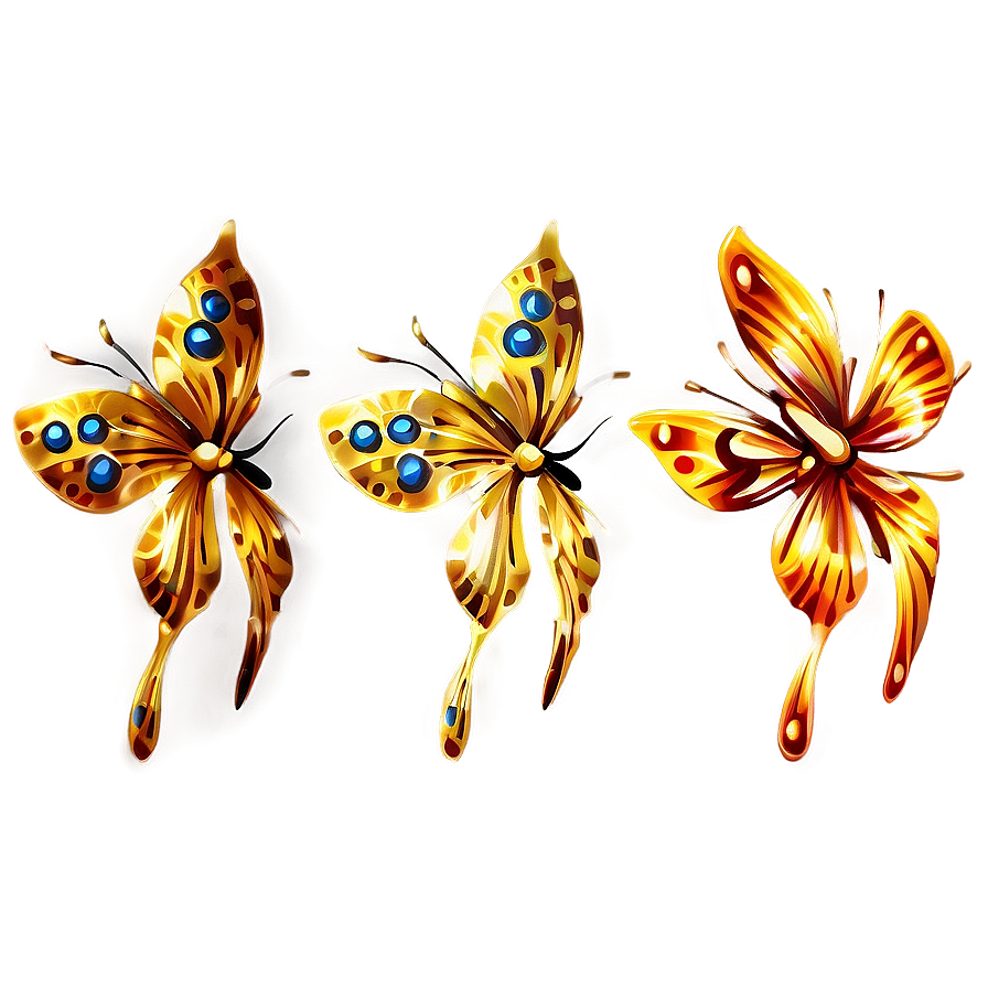 Gold Sparkle Butterfly Png Gnb