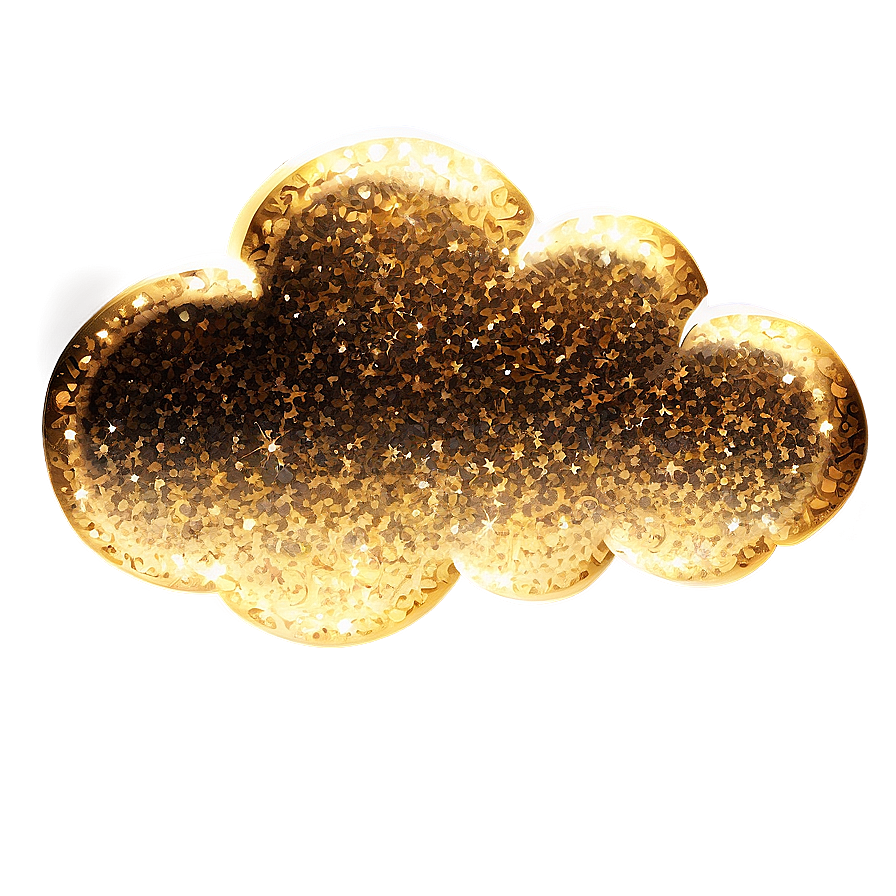 Gold Sparkle Cloud Png 06122024