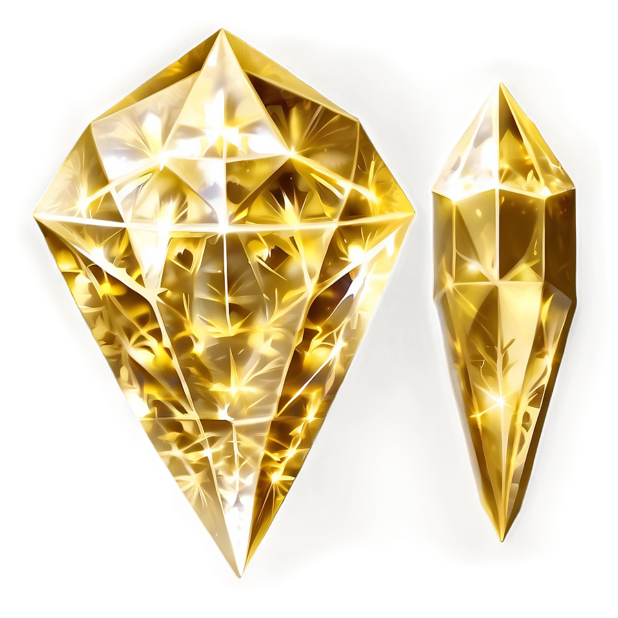 Gold Sparkle Diamond Png 46